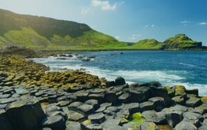 Causeway rock formations by the sea - representing broadband in Northern Ireland