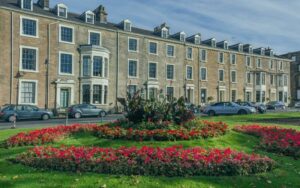 Victorian terrace houses in Harrogate, representing the local broadband coverage area.