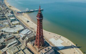 Blackpool tower in Blackpool, representing the local broadband coverage area