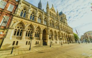 Guildhall building in Northampton, representing the local broadband coverage area