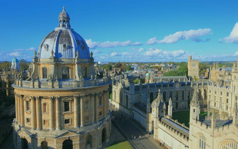 Oxford University in Oxford, representing the local broadband coverage area