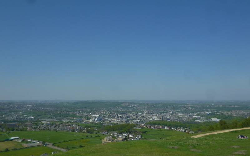 Panorama view of Huddersfield, representing the local broadband coverage area