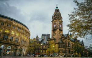 Sheffield Town Hall in Sheffield, representing the local broadband coverage area