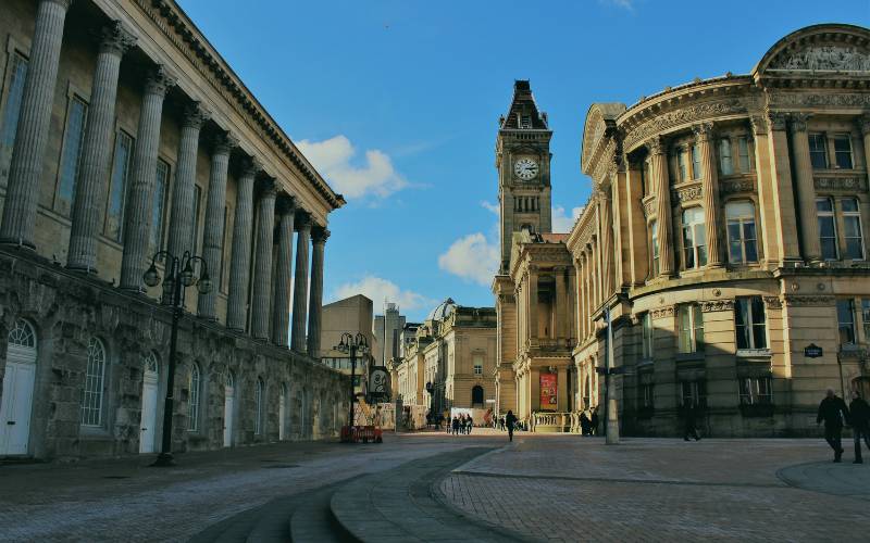 Victoria Square in Birmingham, representing the local broadband coverage area
