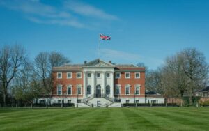 Warrington Town Hall in Warrington, representing the local broadband coverage area