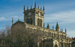Wigan Parish Church in Wigan, representing the local broadband coverage area