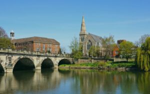 The English Bridge, Shrewsbury UK, representing the local broadband coverage area