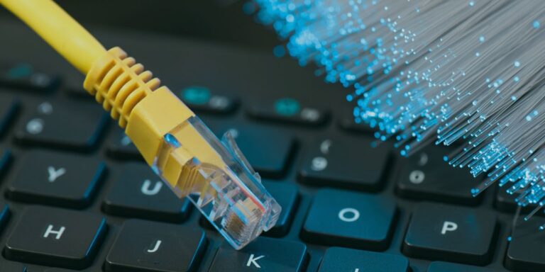 Ethernet cable representing how to self-install broadband UK